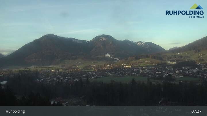 Archiv Foto Webcam Panorama Ruhpolding: Ort und Berge