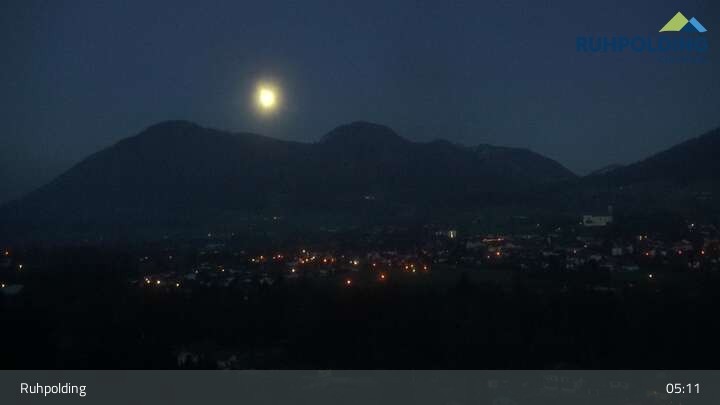 Archiv Foto Webcam Panorama Ruhpolding: Ort und Berge