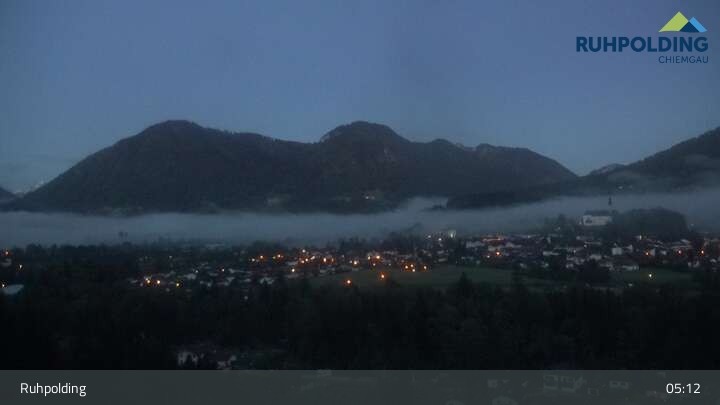 Archiv Foto Webcam Panorama Ruhpolding: Ort und Berge