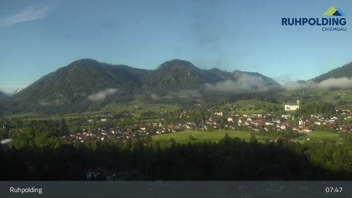 Archiv Foto Webcam Panorama Ruhpolding: Ort und Berge