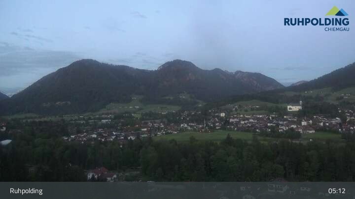 Archiv Foto Webcam Panorama Ruhpolding: Ort und Berge