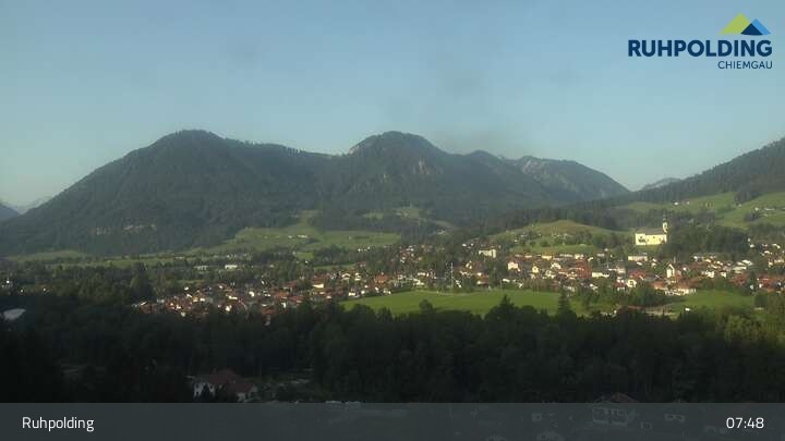 Archiv Foto Webcam Panorama Ruhpolding: Ort und Berge