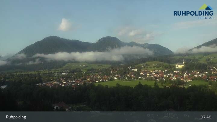 Archiv Foto Webcam Panorama Ruhpolding: Ort und Berge
