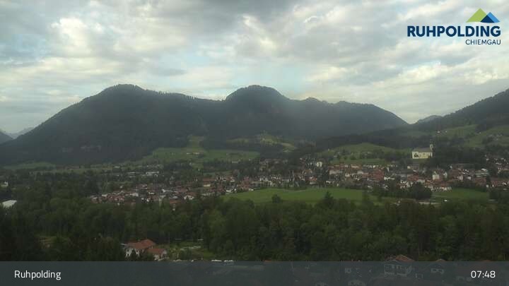 Archiv Foto Webcam Panorama Ruhpolding: Ort und Berge
