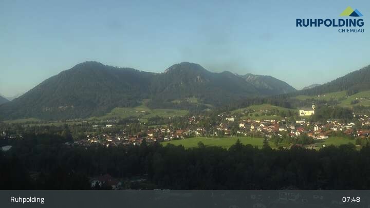 Archiv Foto Webcam Panorama Ruhpolding: Ort und Berge