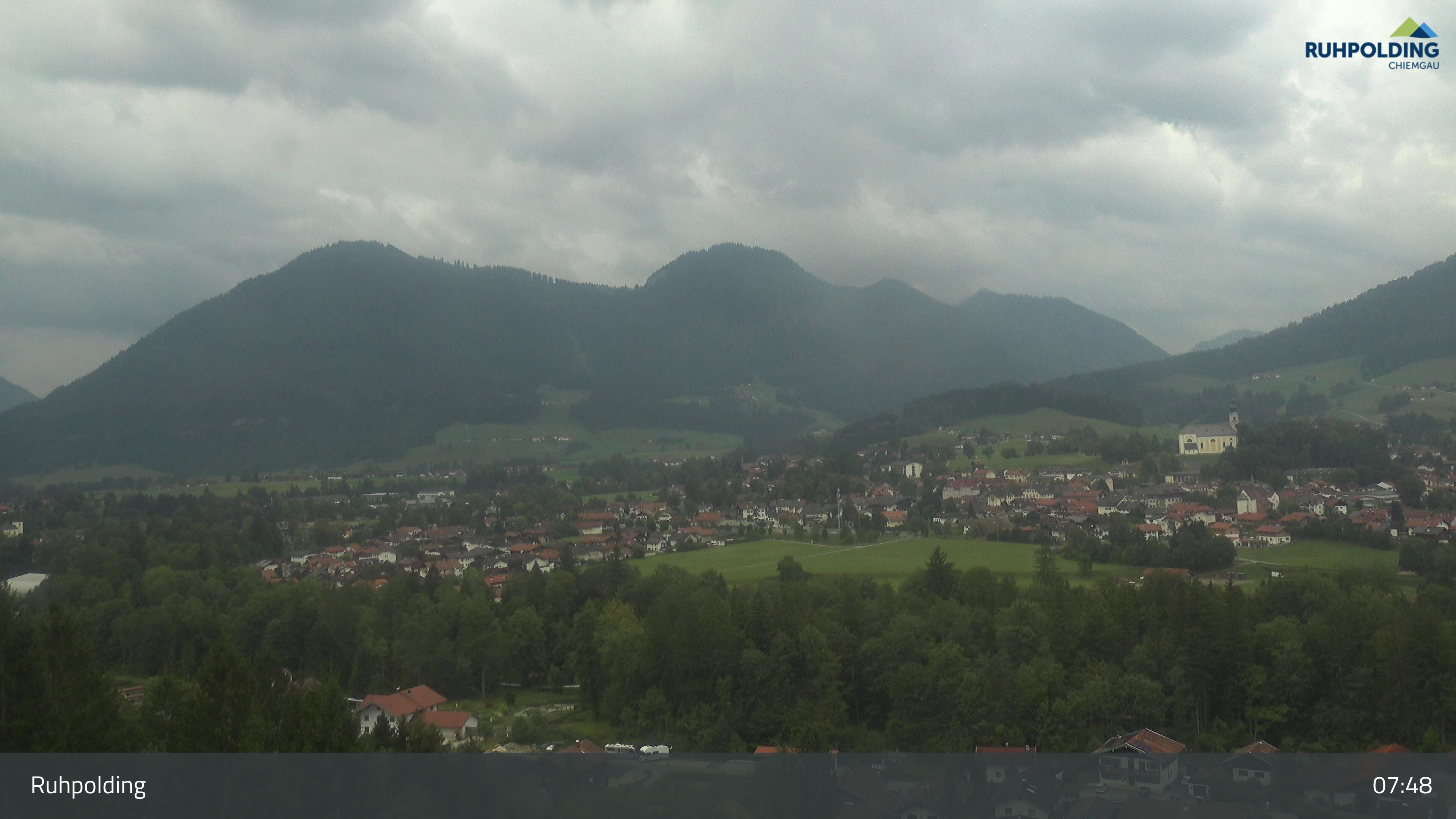 Archiv Foto Webcam Panorama Ruhpolding: Ort und Berge