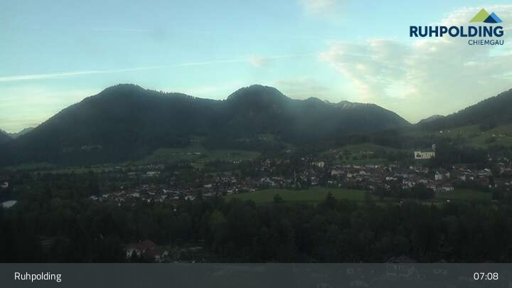 Archiv Foto Webcam Panorama Ruhpolding: Ort und Berge