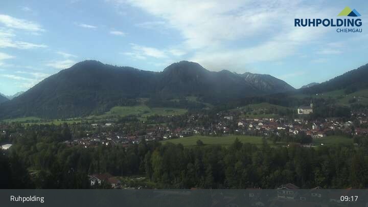 Archiv Foto Webcam Panorama Ruhpolding: Ort und Berge