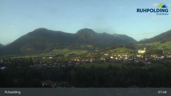 Archiv Foto Webcam Panorama Ruhpolding: Ort und Berge