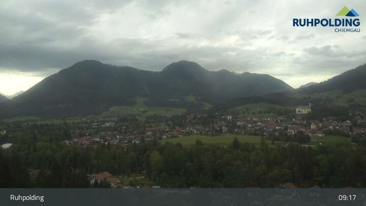 Archiv Foto Webcam Panorama Ruhpolding: Ort und Berge