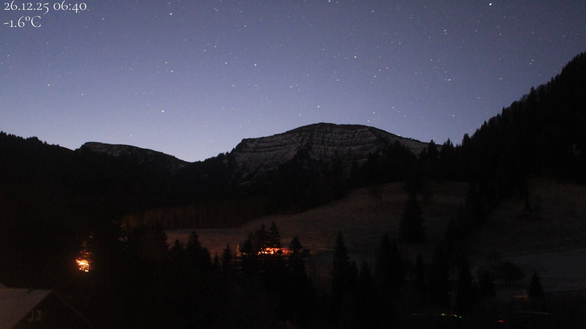 Archiv Foto Webcam Oberstaufen - Blick Hochgrat vom Biohotel Schratt
