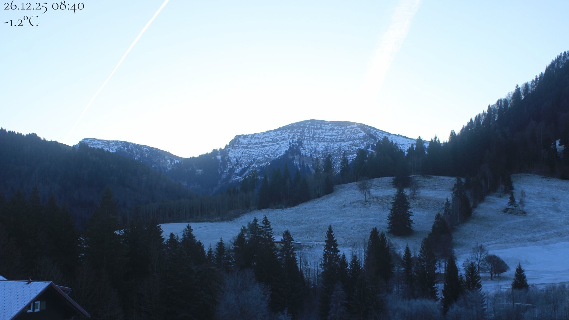 Archiv Foto Webcam Oberstaufen - Blick Hochgrat vom Biohotel Schratt