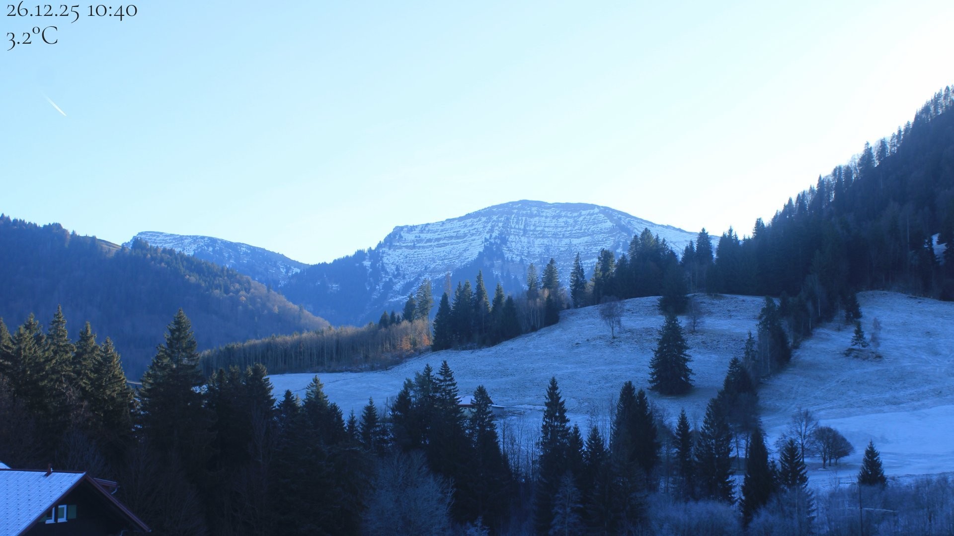 Archiv Foto Webcam Oberstaufen - Blick Hochgrat vom Biohotel Schratt