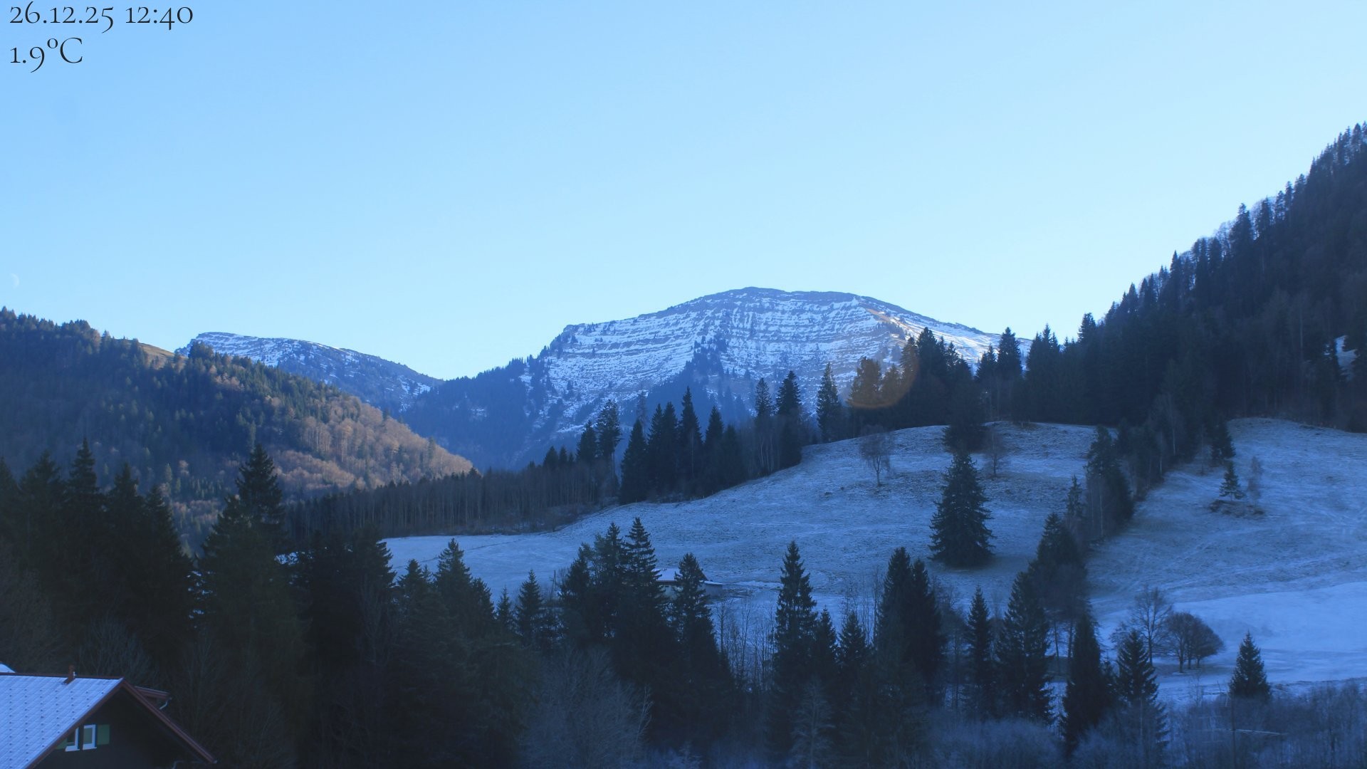 Archiv Foto Webcam Oberstaufen - Blick Hochgrat vom Biohotel Schratt