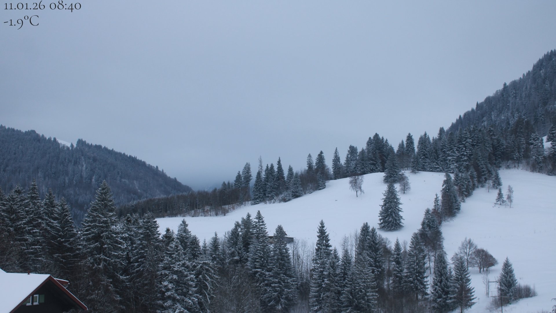 Archived image Webcam Oberstaufen - View Hochgrat from Hotel Schratt