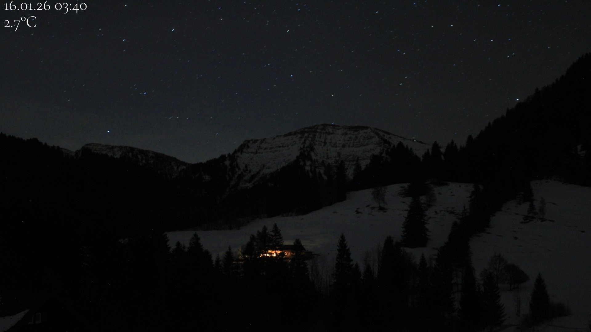 Archiv Foto Webcam Oberstaufen - Blick Hochgrat vom Biohotel Schratt