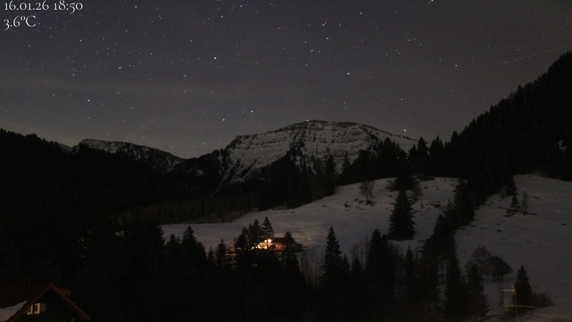 Archived image Webcam Oberstaufen - View Hochgrat from Hotel Schratt