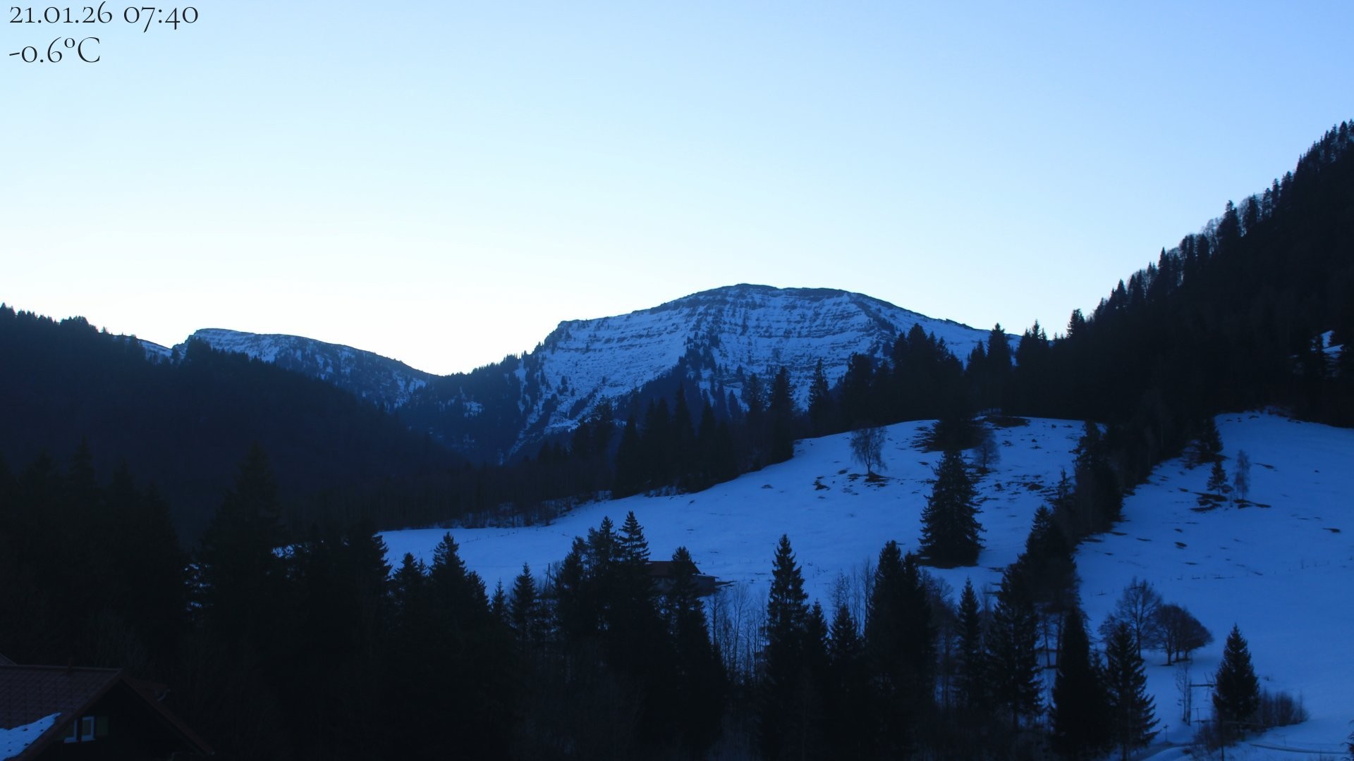 Archiv Foto Webcam Oberstaufen - Blick Hochgrat vom Biohotel Schratt