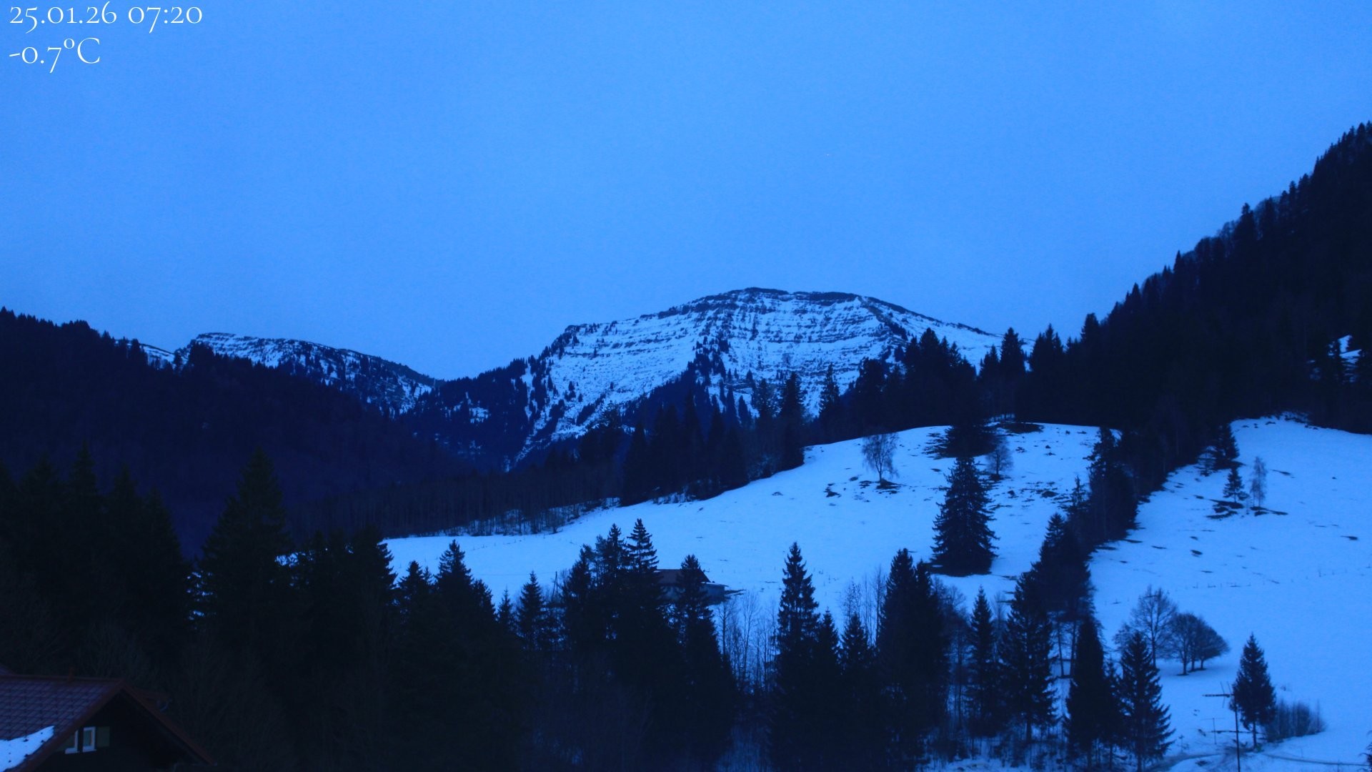 Archiv Foto Webcam Oberstaufen - Blick Hochgrat vom Biohotel Schratt