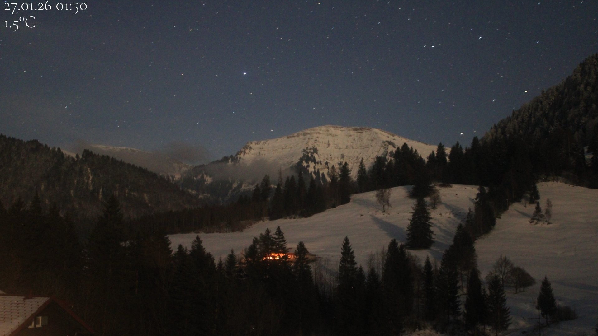 Archiv Foto Webcam Oberstaufen - Blick Hochgrat vom Biohotel Schratt