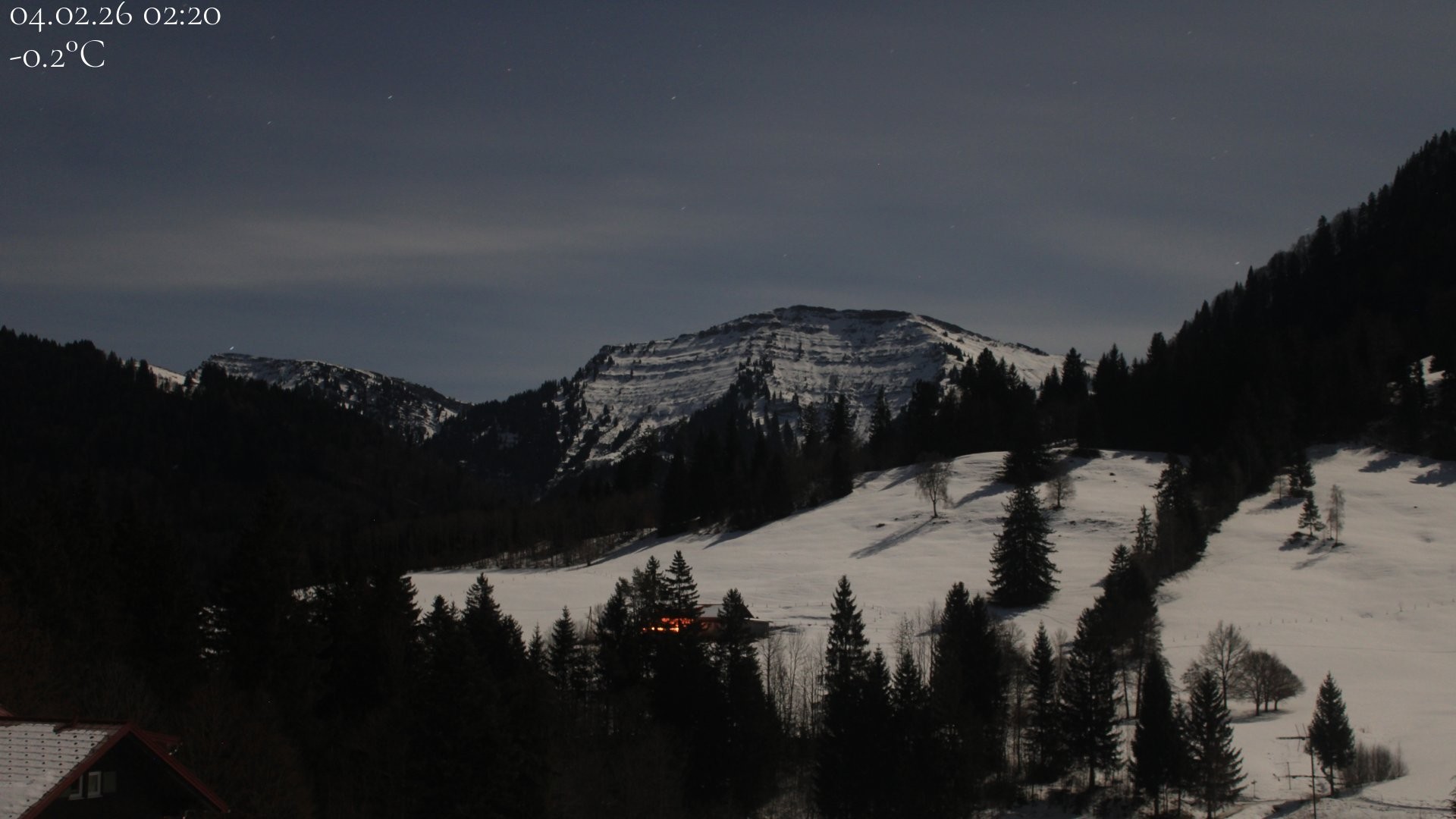Archiv Foto Webcam Oberstaufen - Blick Hochgrat vom Biohotel Schratt