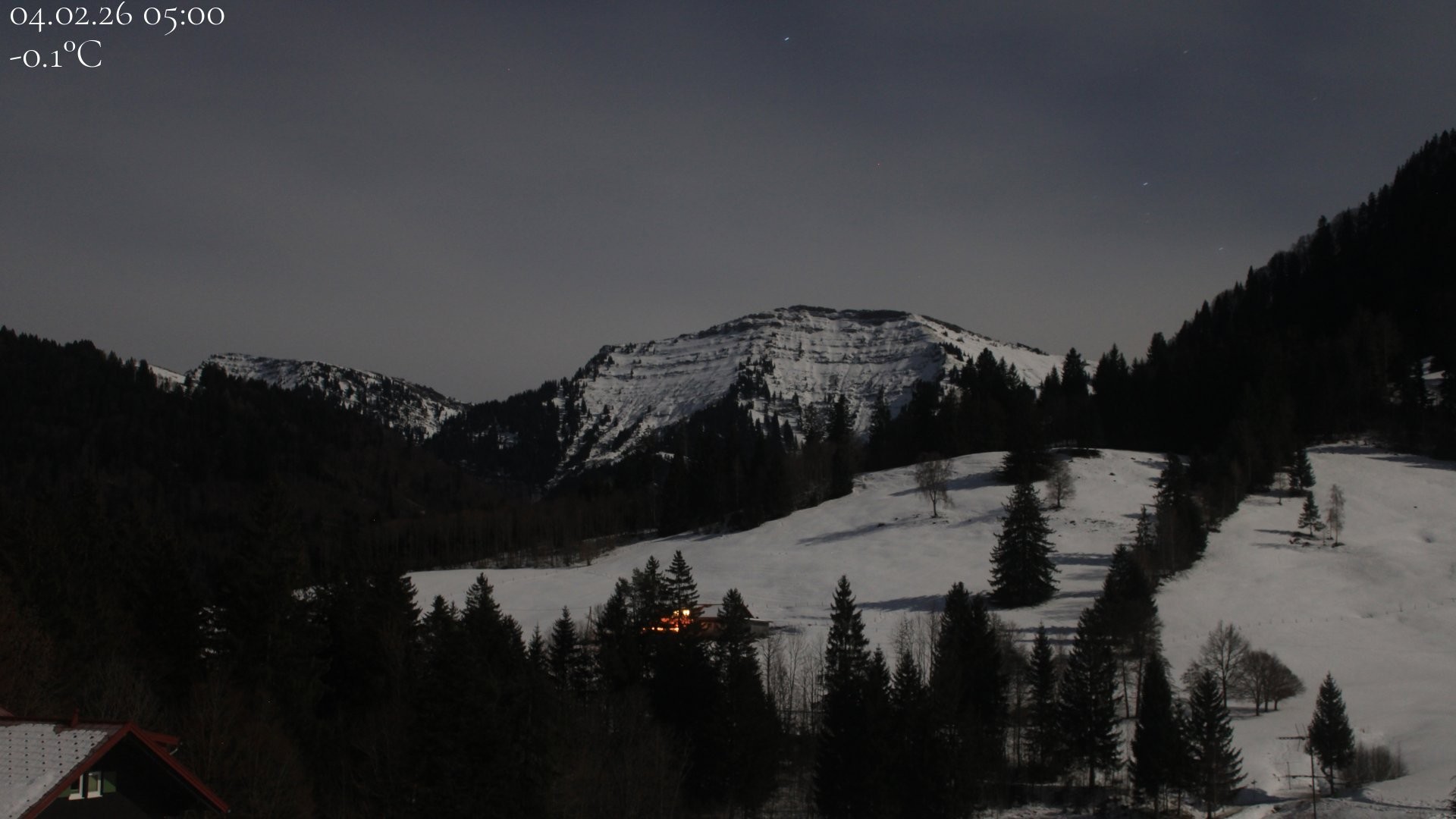 Archiv Foto Webcam Oberstaufen - Blick Hochgrat vom Biohotel Schratt