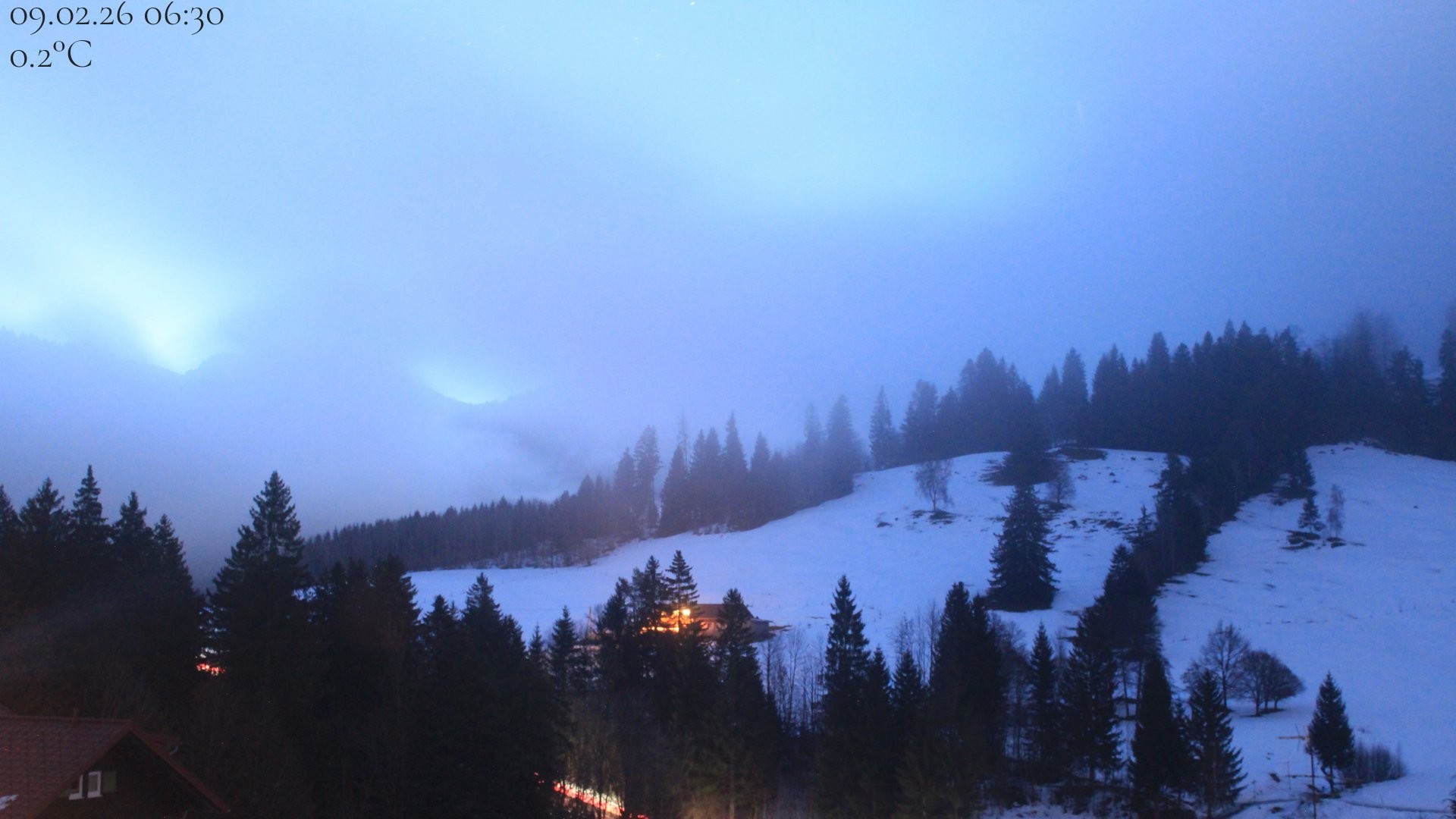 Archiv Foto Webcam Oberstaufen - Blick Hochgrat vom Biohotel Schratt