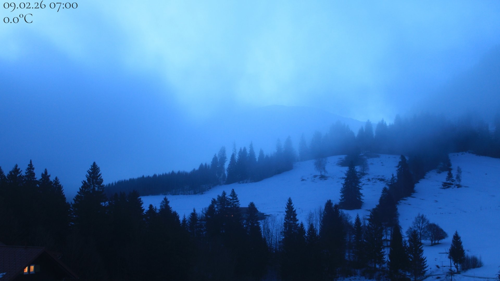 Archiv Foto Webcam Oberstaufen - Blick Hochgrat vom Biohotel Schratt