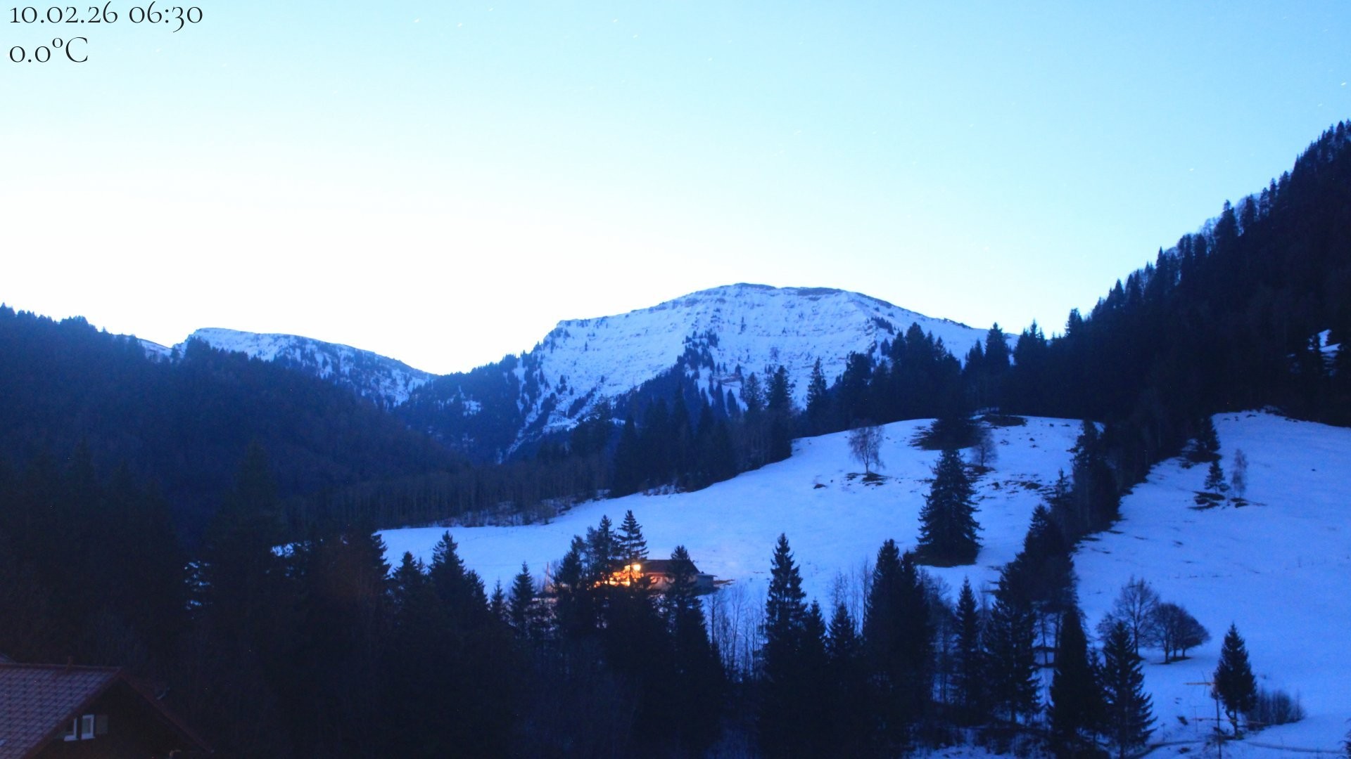 Archiv Foto Webcam Oberstaufen - Blick Hochgrat vom Biohotel Schratt