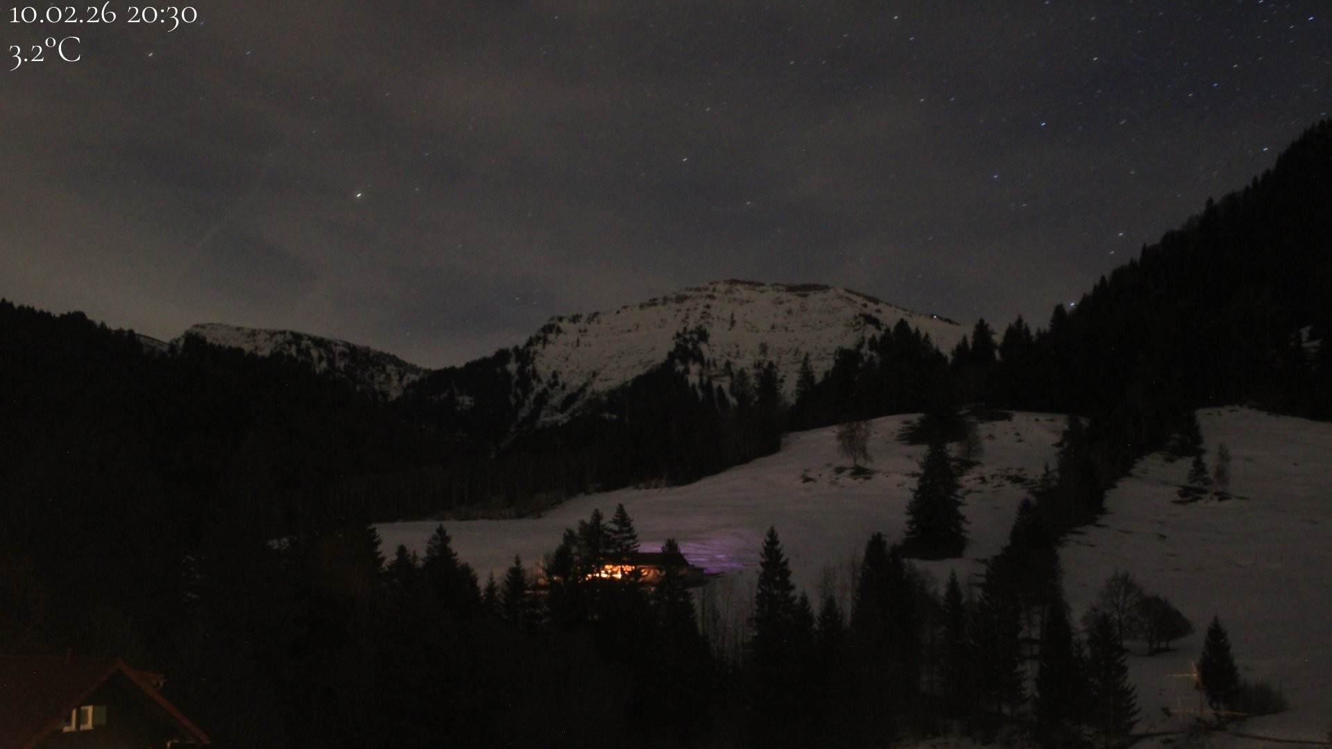 Archiv Foto Webcam Oberstaufen - Blick Hochgrat vom Biohotel Schratt