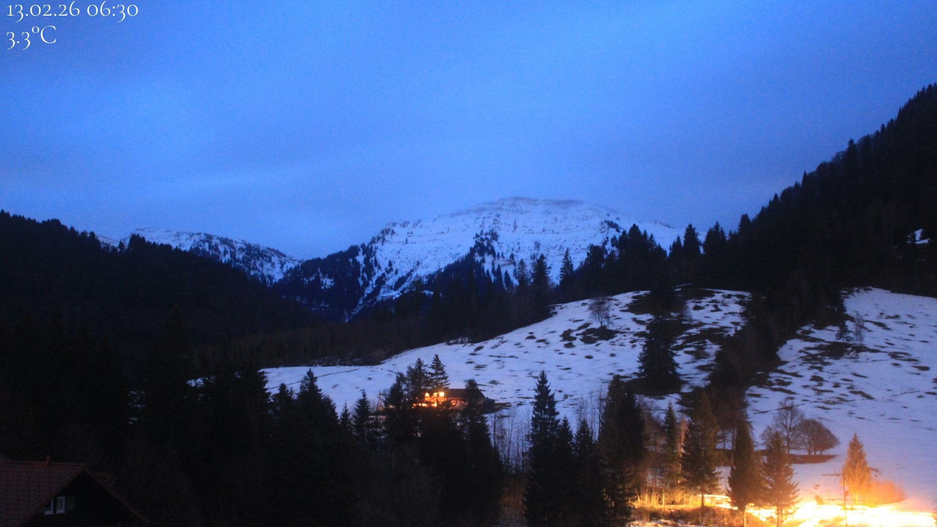 Archiv Foto Webcam Oberstaufen - Blick Hochgrat vom Biohotel Schratt