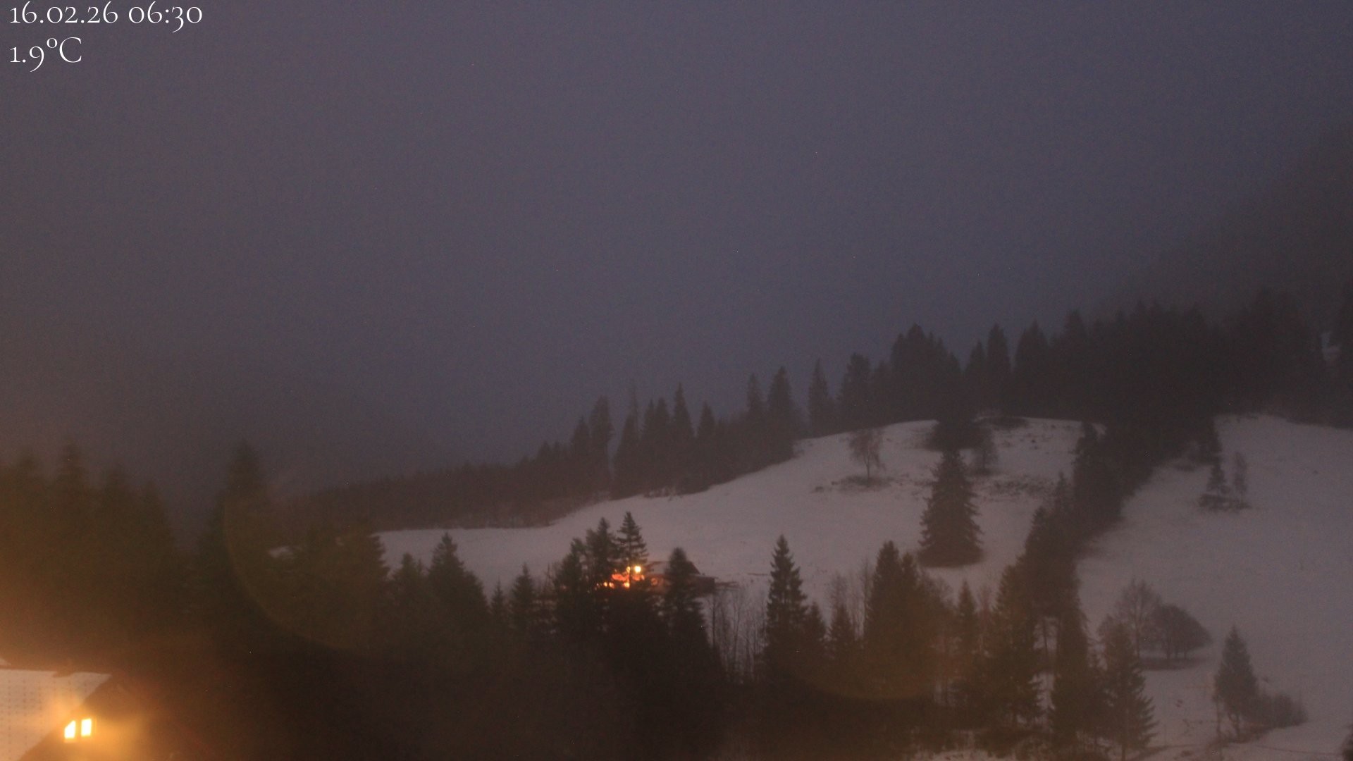Archiv Foto Webcam Oberstaufen - Blick Hochgrat vom Biohotel Schratt