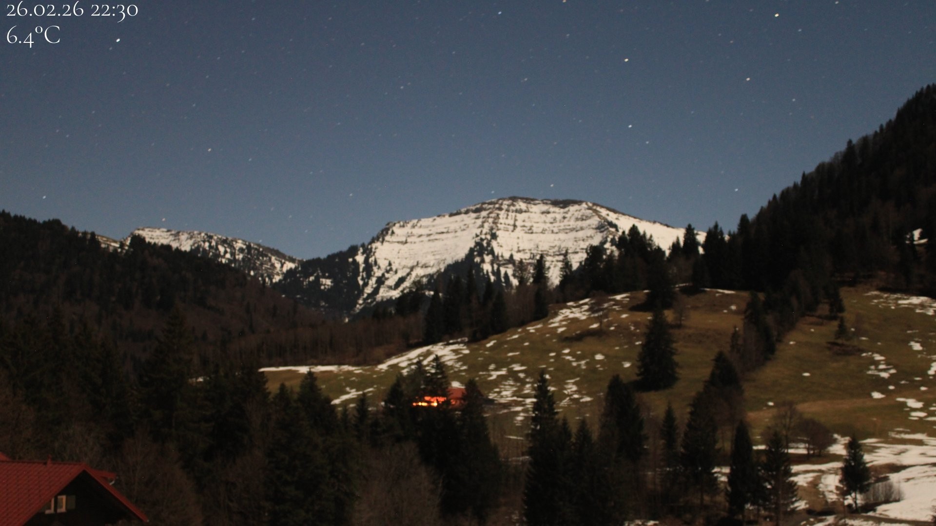 Archived image Webcam Oberstaufen - View Hochgrat from Hotel Schratt