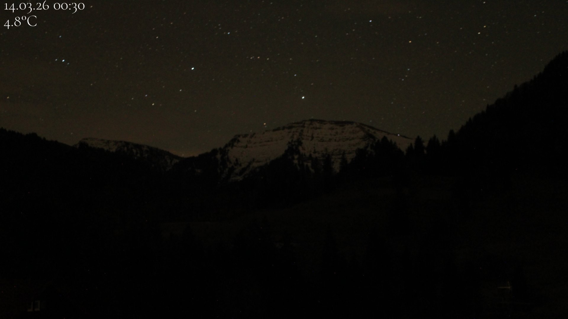 Archived image Webcam Oberstaufen - View Hochgrat from Hotel Schratt