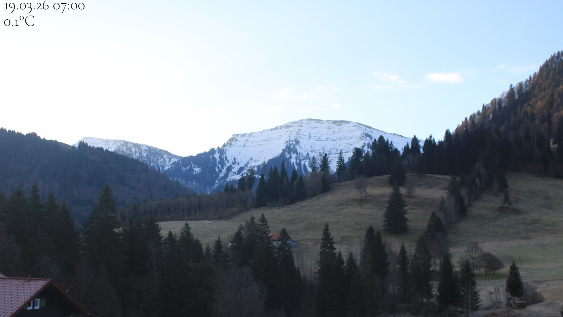 Archiv Foto Webcam Oberstaufen - Blick Hochgrat vom Biohotel Schratt