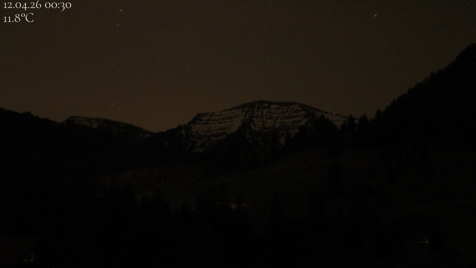 Archived image Webcam Oberstaufen - View Hochgrat from Hotel Schratt