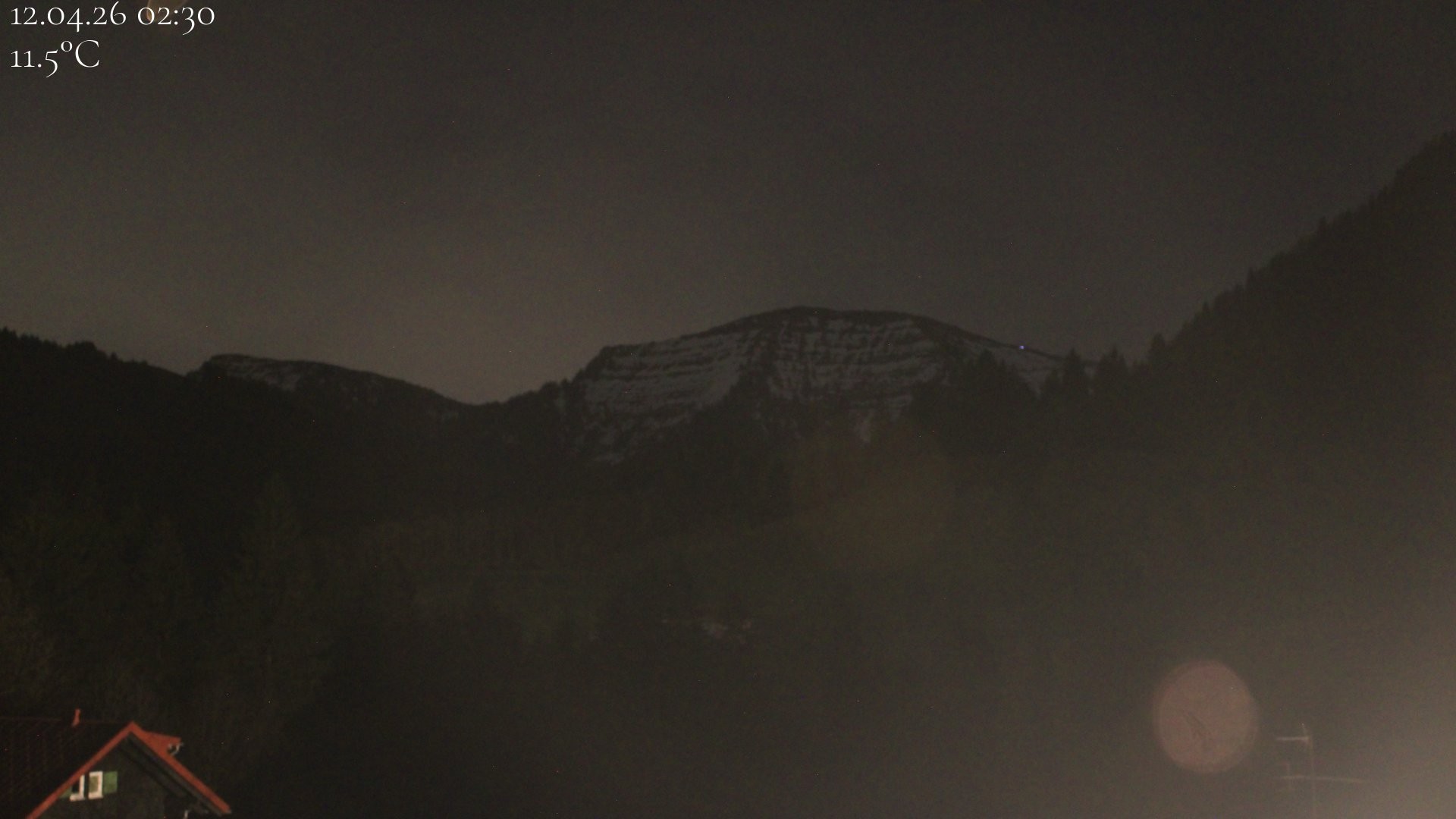 Archived image Webcam Oberstaufen - View Hochgrat from Hotel Schratt