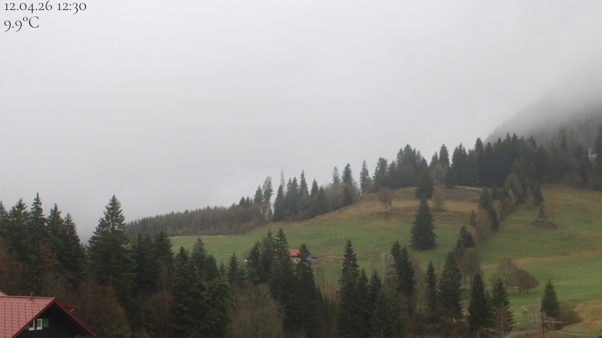 Archived image Webcam Oberstaufen - View Hochgrat from Hotel Schratt