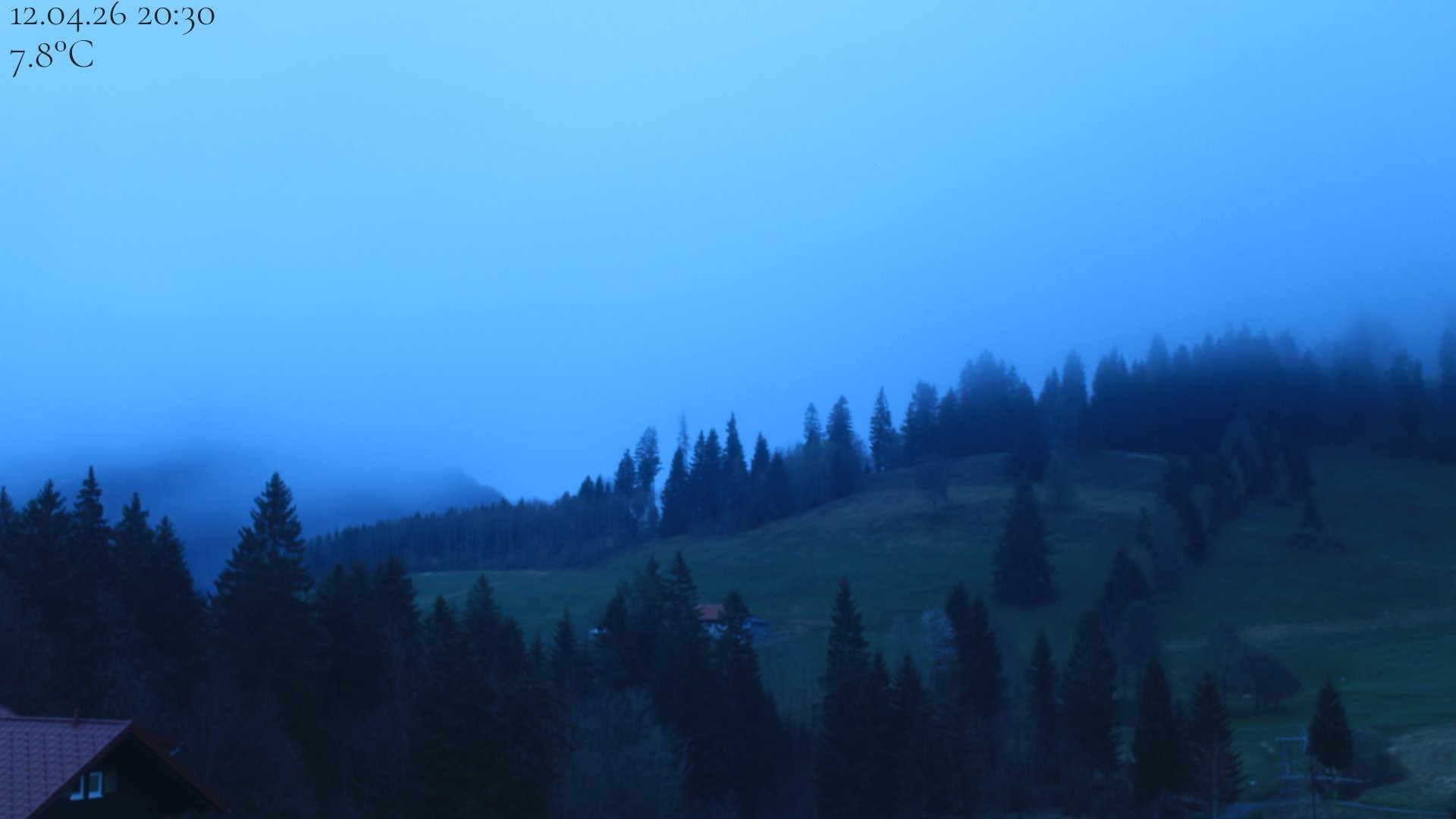 Archived image Webcam Oberstaufen - View Hochgrat from Hotel Schratt