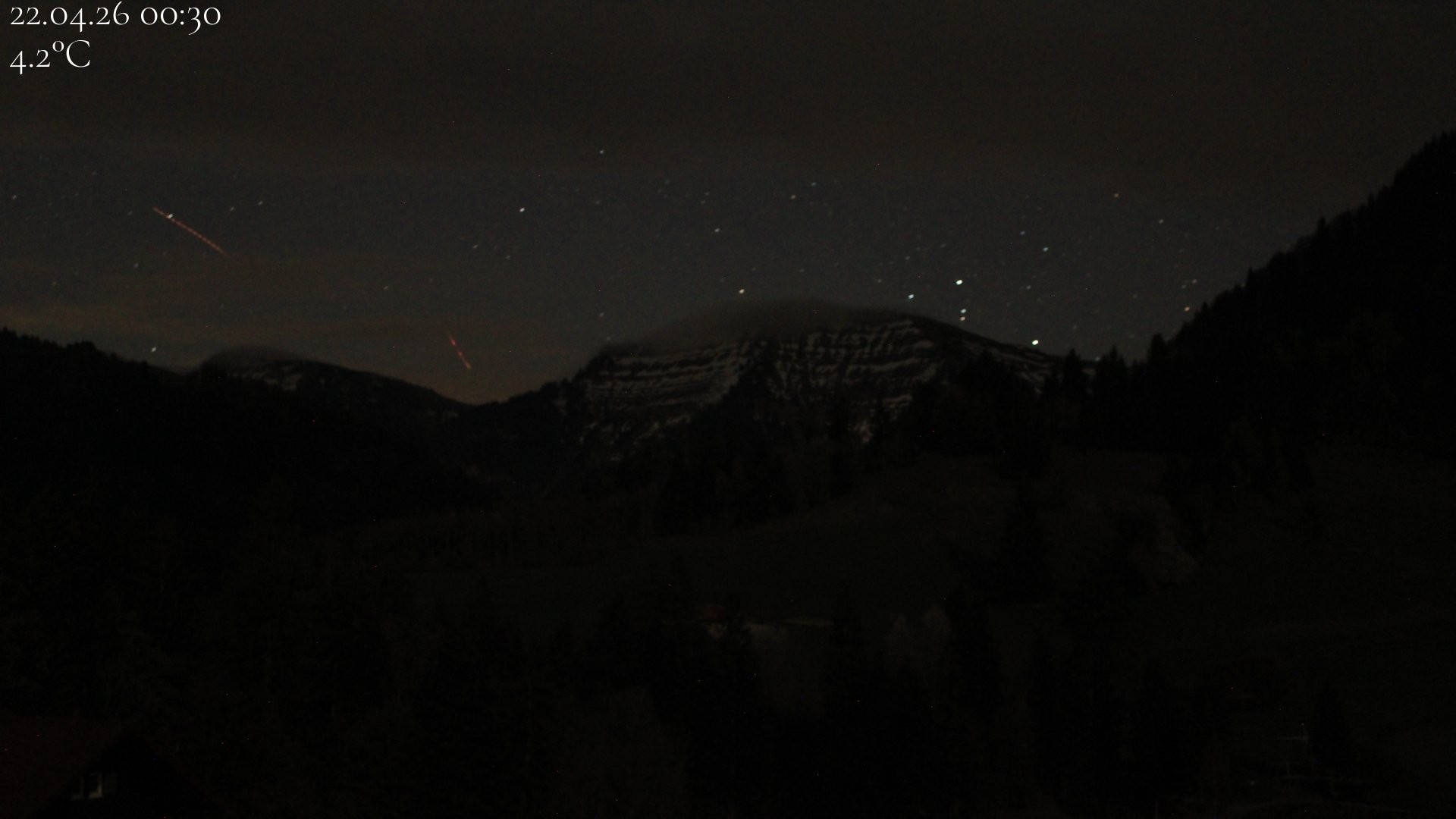 Archived image Webcam Oberstaufen - View Hochgrat from Hotel Schratt