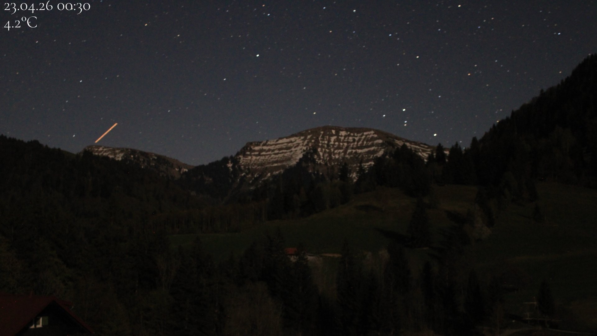 Archiv Foto Webcam Oberstaufen - Blick Hochgrat vom Biohotel Schratt