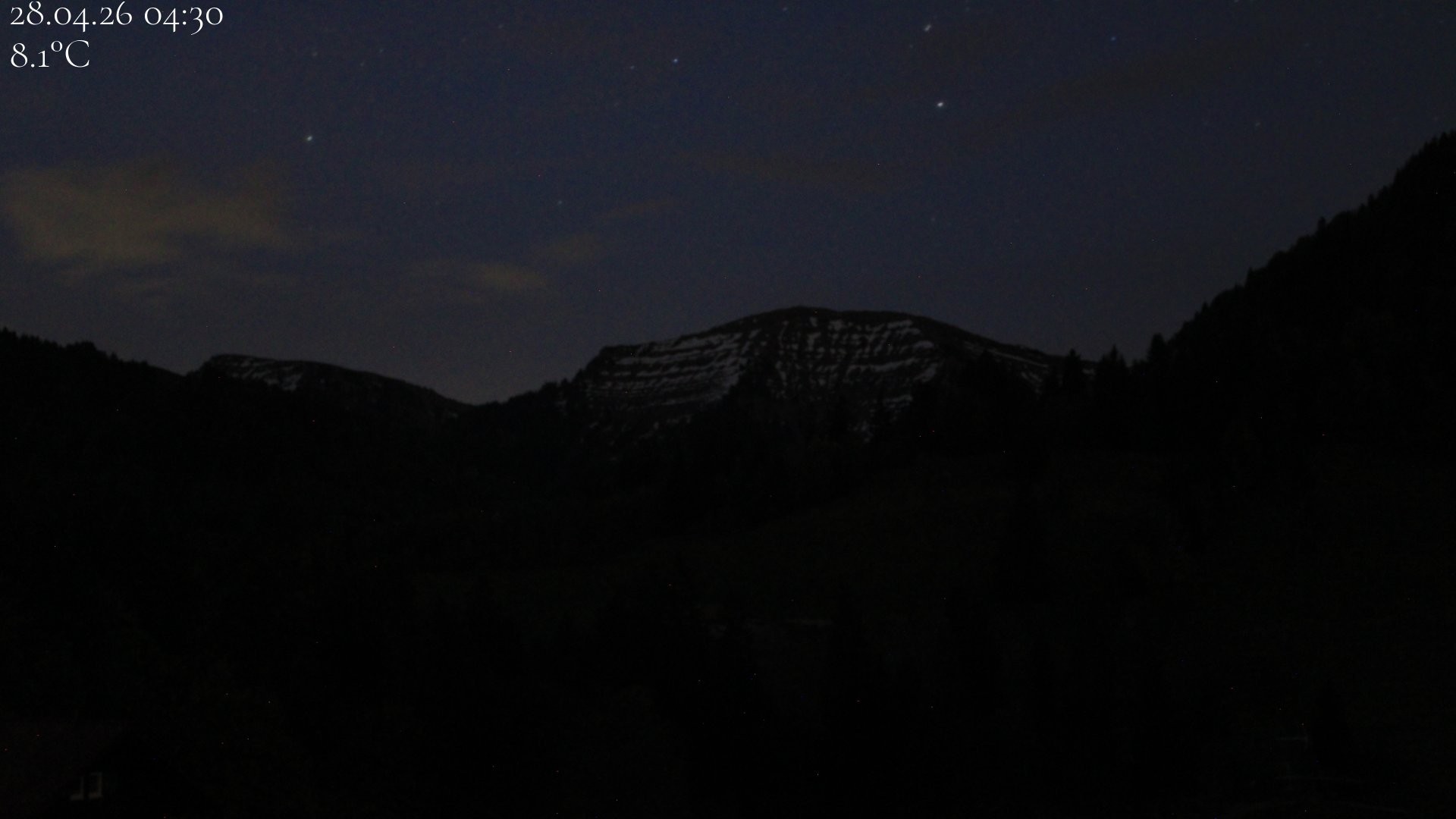 Archived image Webcam Oberstaufen - View Hochgrat from Hotel Schratt