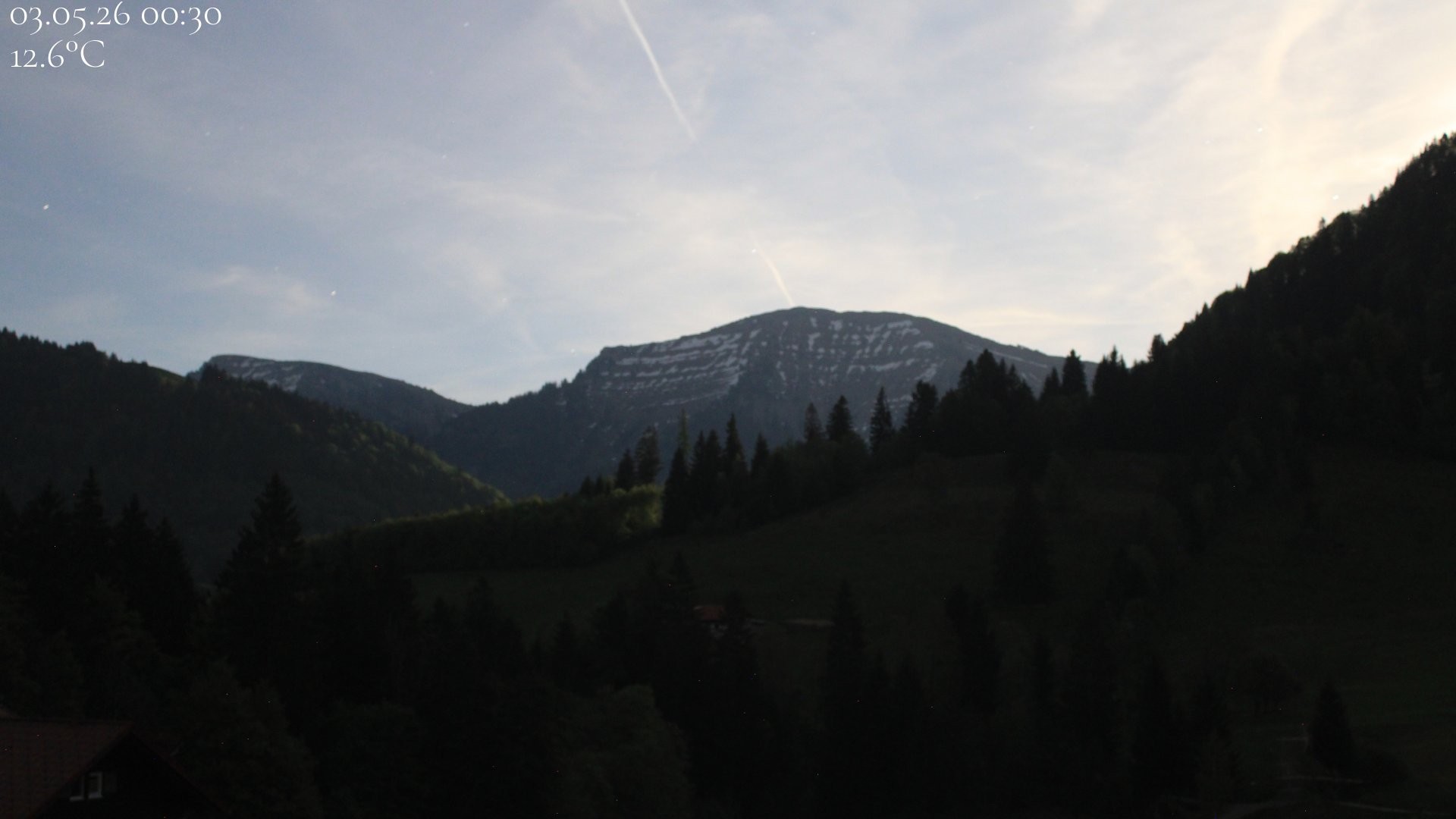 Archiv Foto Webcam Oberstaufen - Blick Hochgrat vom Biohotel Schratt