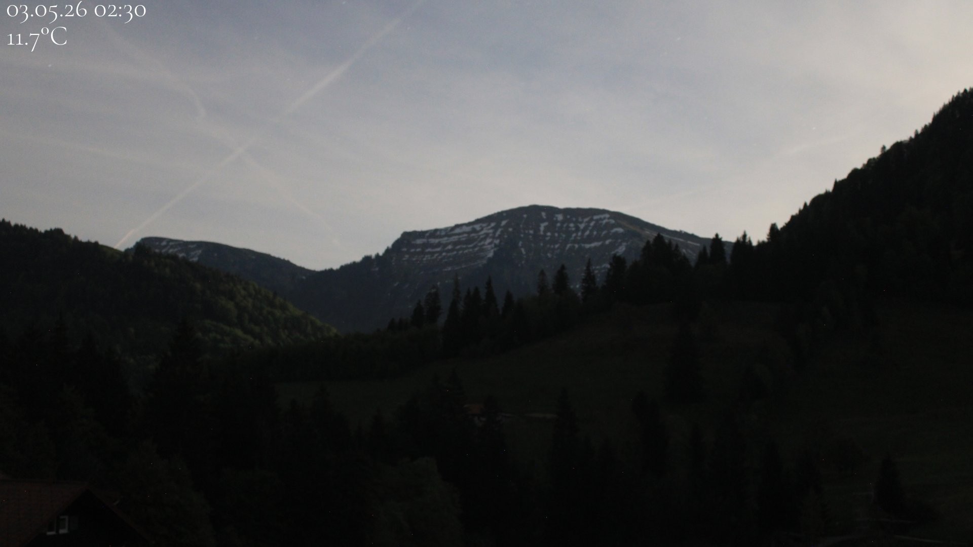 Archiv Foto Webcam Oberstaufen - Blick Hochgrat vom Biohotel Schratt