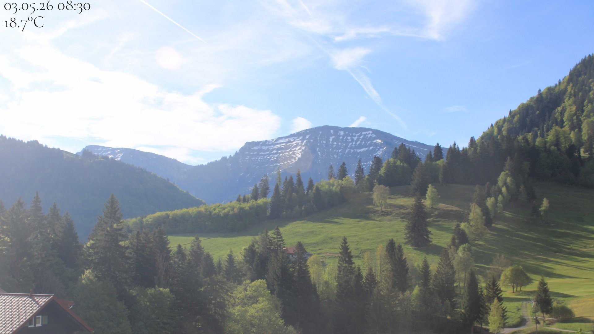 Archiv Foto Webcam Oberstaufen - Blick Hochgrat vom Biohotel Schratt