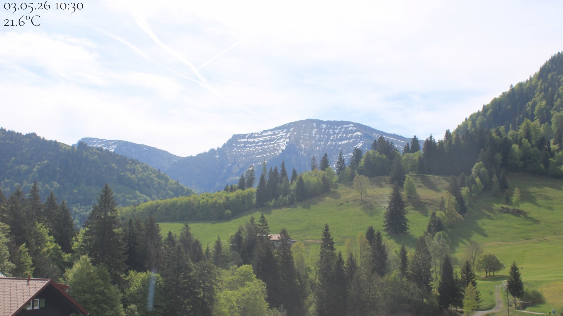 Archiv Foto Webcam Oberstaufen - Blick Hochgrat vom Biohotel Schratt