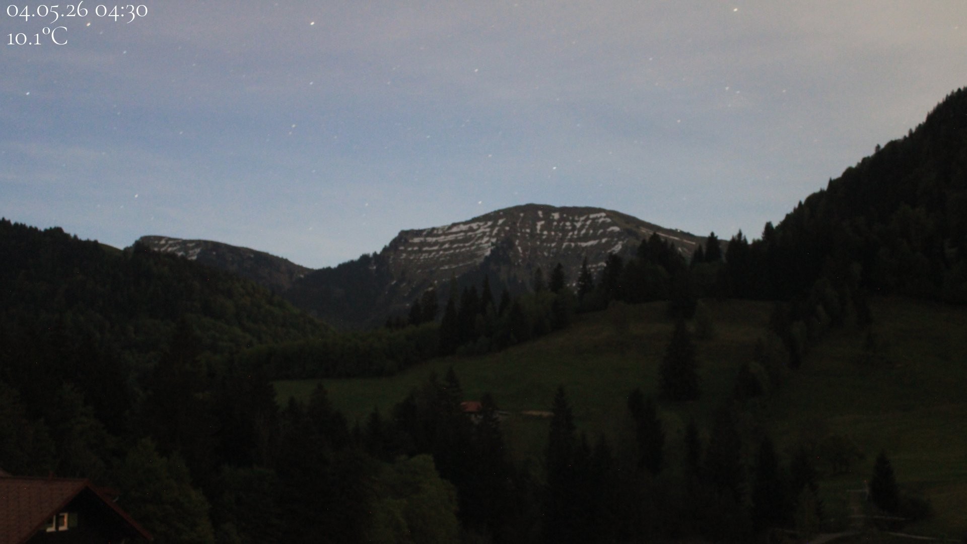 Archived image Webcam Oberstaufen - View Hochgrat from Hotel Schratt