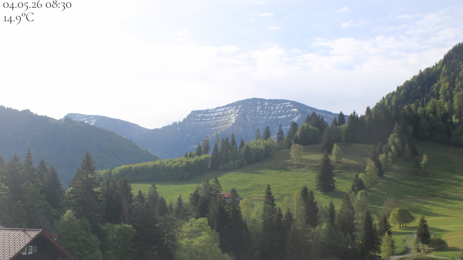 Archived image Webcam Oberstaufen - View Hochgrat from Hotel Schratt