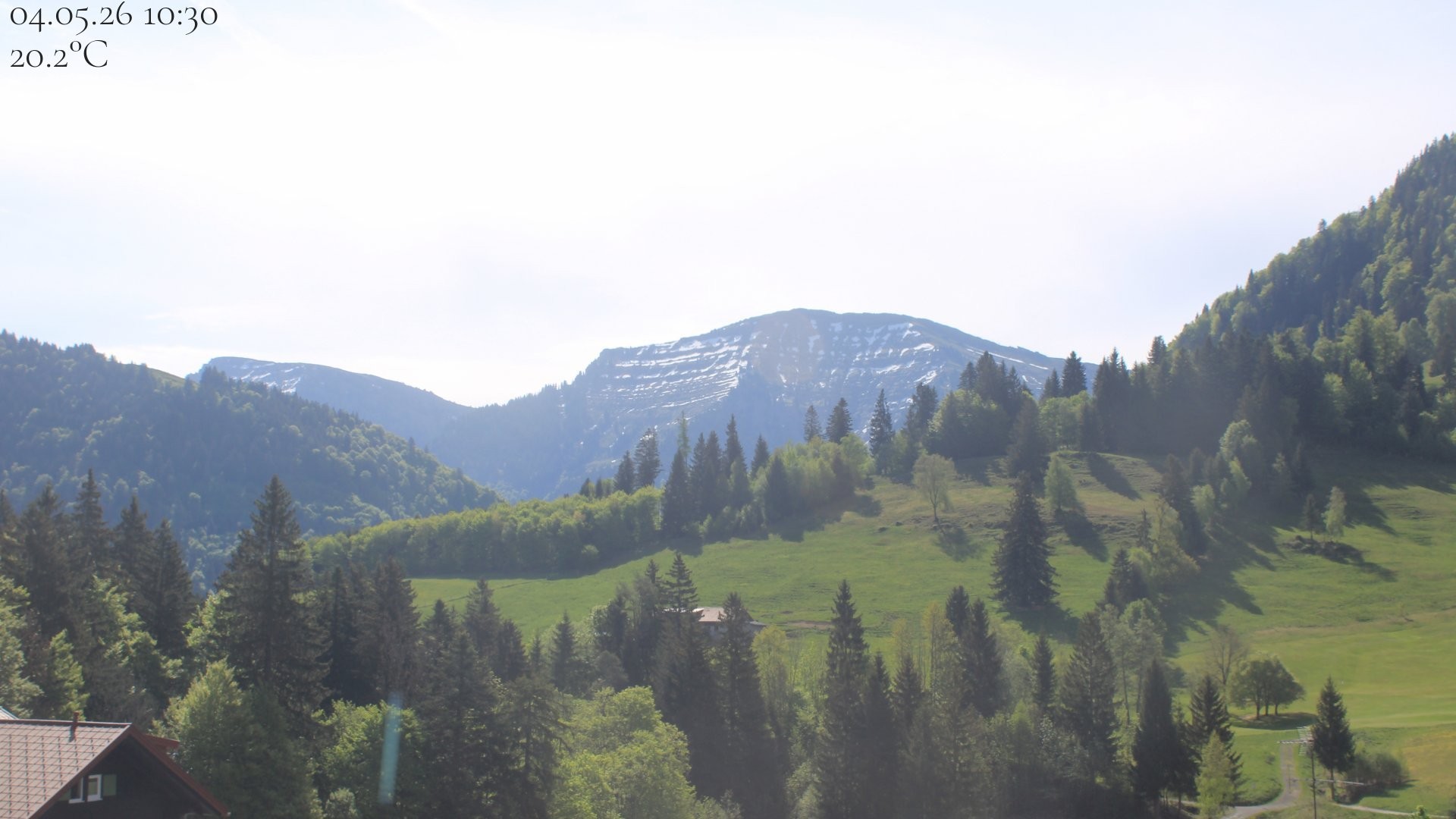 Archived image Webcam Oberstaufen - View Hochgrat from Hotel Schratt