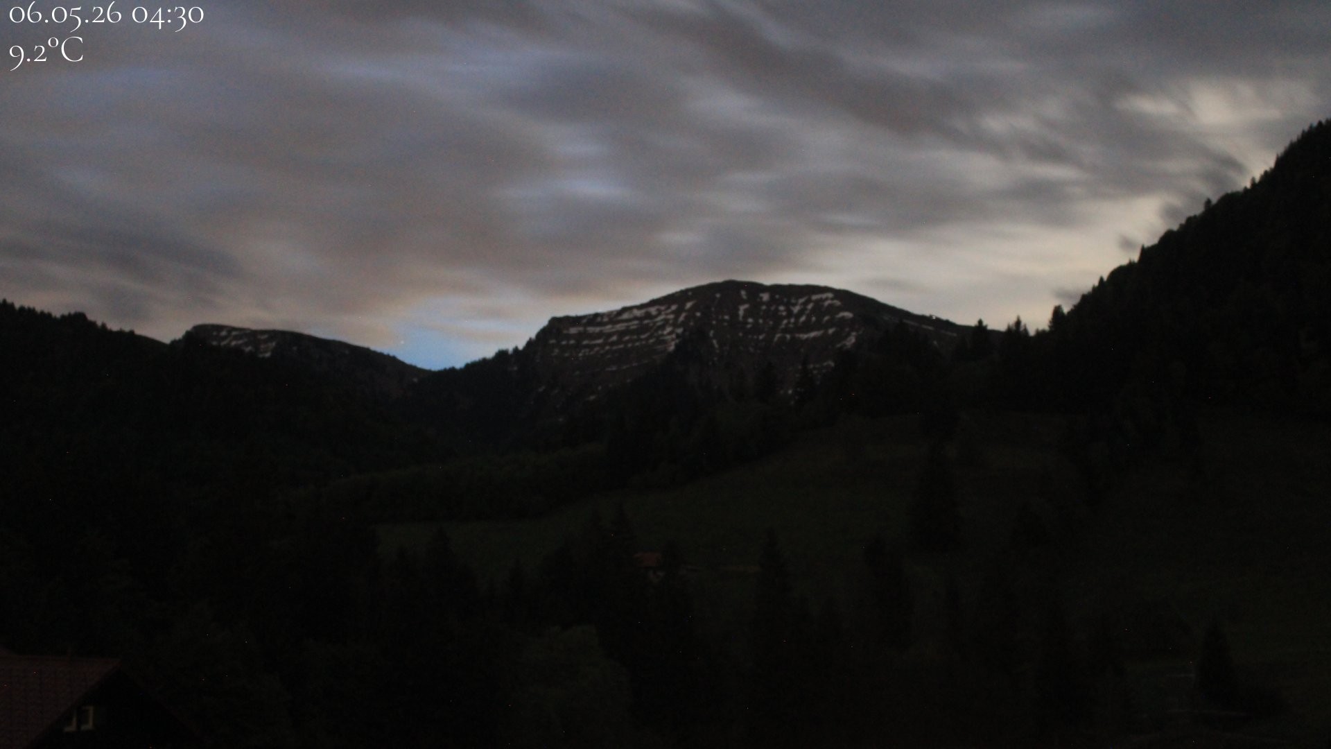 Archiv Foto Webcam Oberstaufen - Blick Hochgrat vom Biohotel Schratt